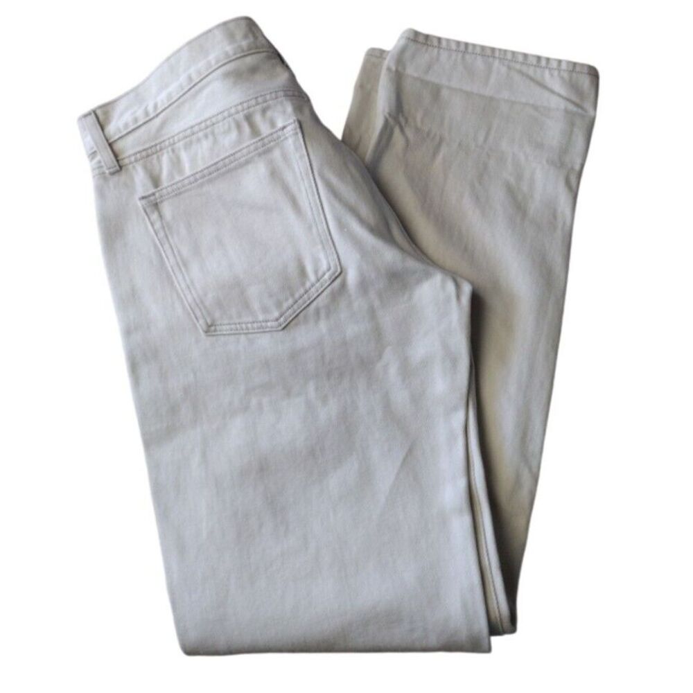 Uniqlo Jeans Men's 34X 32 Stone Color Stretch‎ Denim Mid-Rise Slim Straight